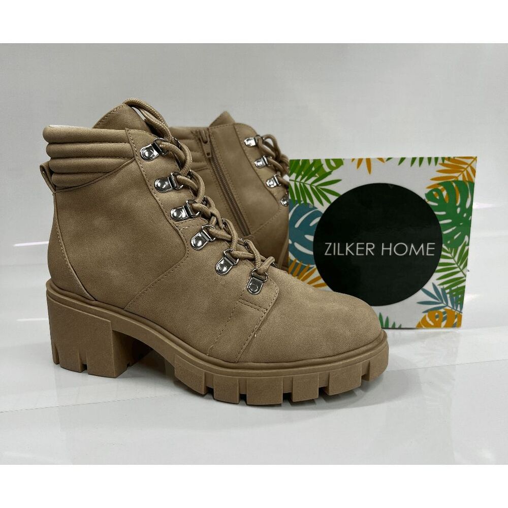 Sun + Stone Women's Ruthee Lug Sole Booties - White 7M